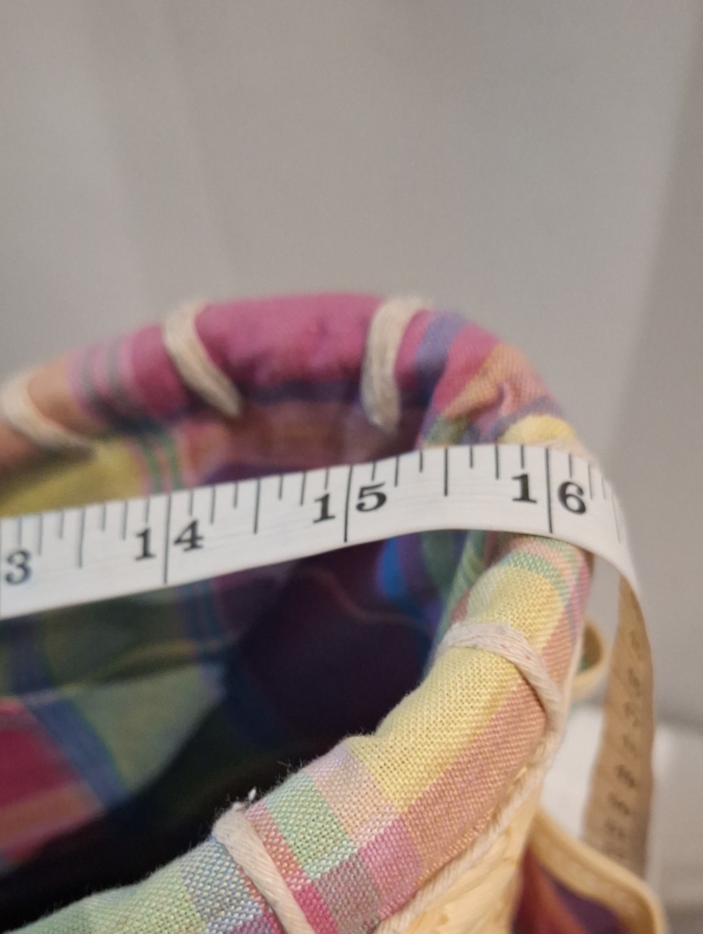 Ralph Lauren Pastel Plaid Straw-Top BeachTote - Picture 12 of 16
